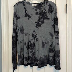 T.la Long Sleeved Peplum Tee